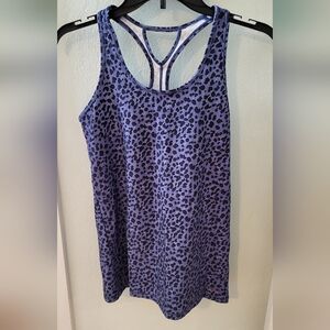 CALIA Purple Leopard Print Tank Top